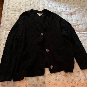 Black Button up Cardigan